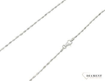 Srebrny łańcuszek 925 zakręcona linka 1,2 mm rodowany DIA-LAN-13RDCZAV-20R-925 1,2mm. Srebrny łańcuszek najwyższej próby srebra 925. Łańcuszek srebrny o splocie ozdobnej skręconej linki. Łańcuszek srebrny damski o wadze 4,80 gram. .jpg